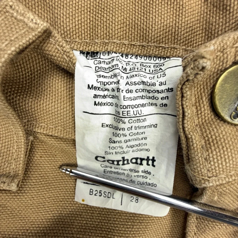 Carhartt Washed Duck Work Shorts Mens 28 B25 SDL Saddle Brown NWT NOS